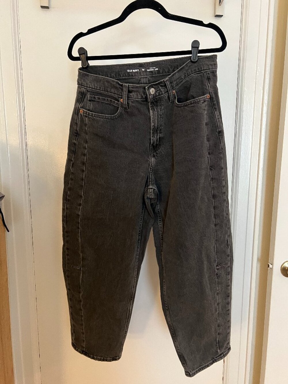 High-Waisted Barrel Jeans